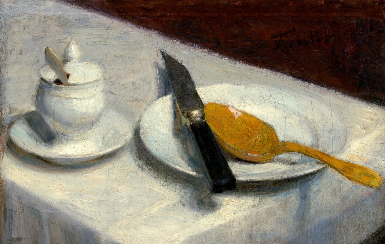 Still Life with Mustard Pot by Ignace Henri Jean Fantin-Latour