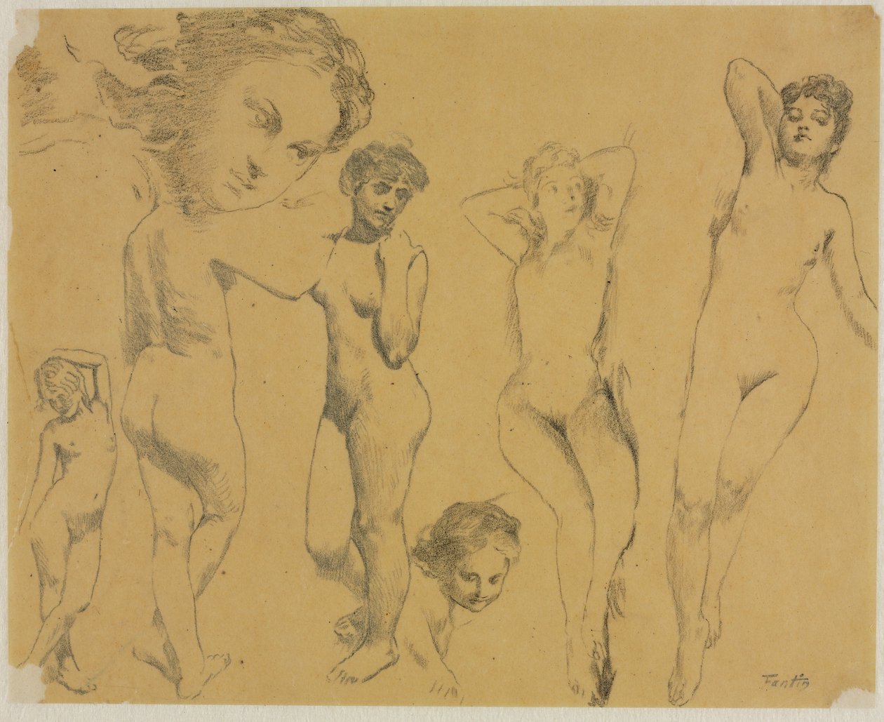 Studies of Female Nudes, c. 1895 by Ignace Henri Jean Fantin Latour