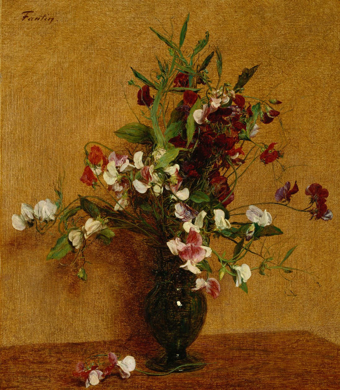 Sweet Peas by Ignace Henri Jean Fantin Latour