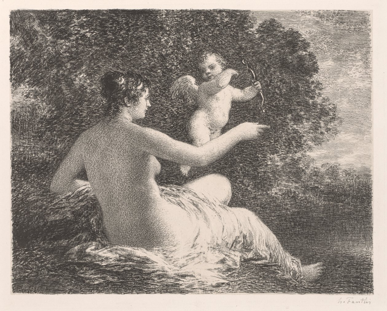Venus and Cupid by Ignace Henri Jean Fantin Latour
