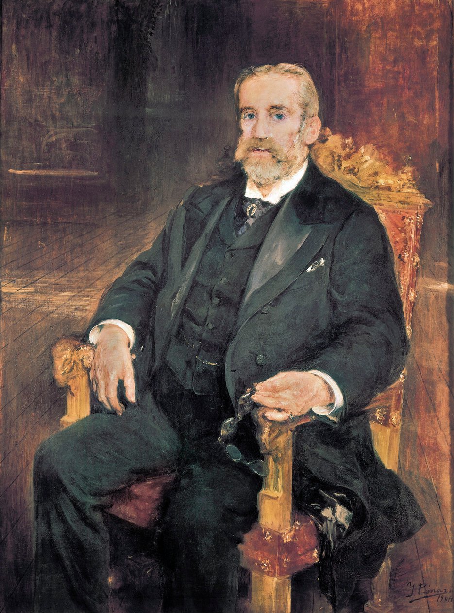 Portrait of Francisco Romero Robledo, Spanish politician by Ignacio Pinazo Camarlech