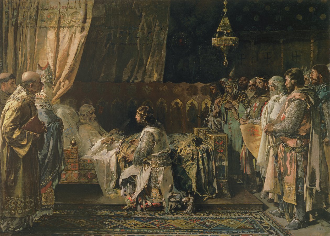 The Last Moments of King James I (1207-76) the Conquistador by Ignacio Pinazo Camarlech