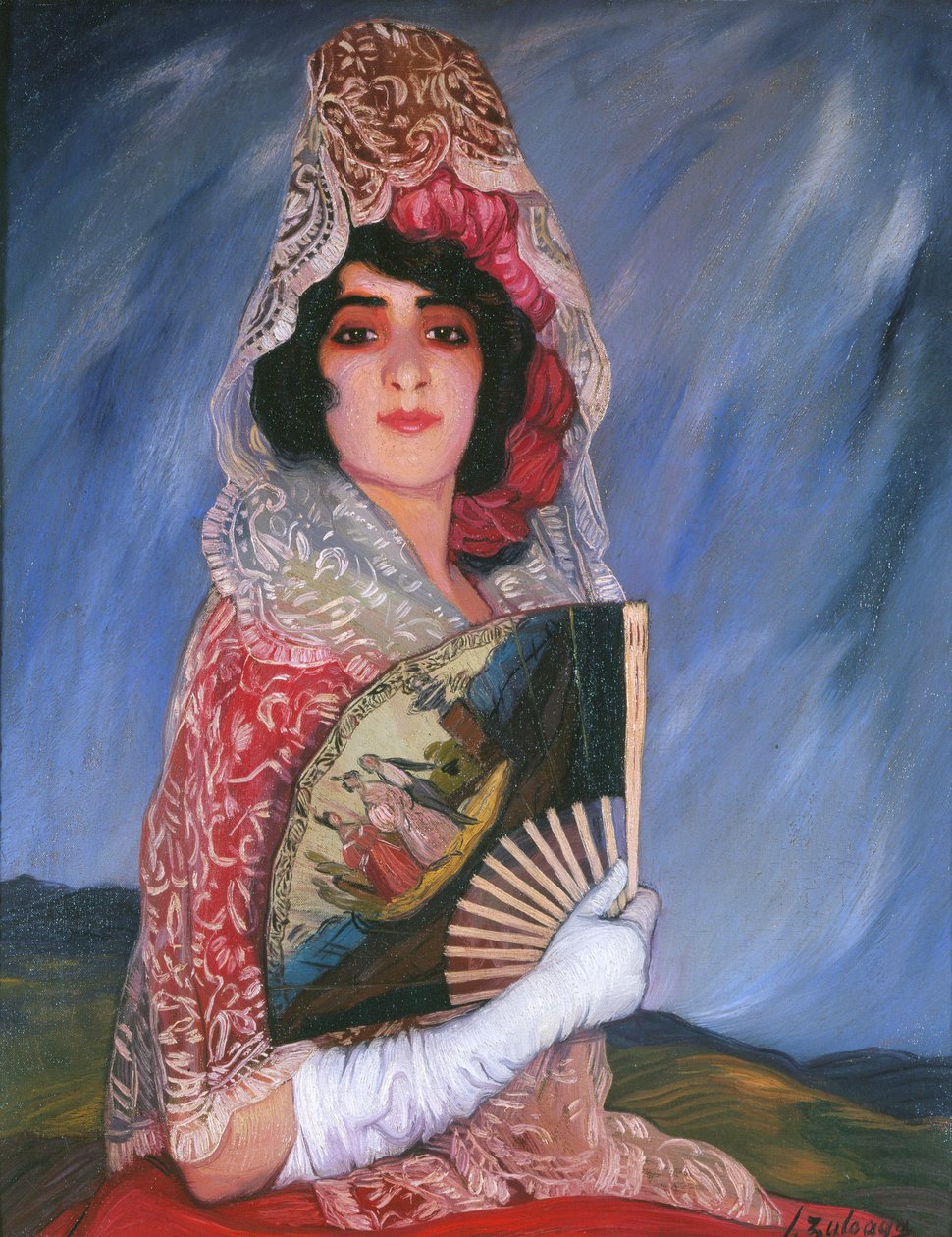 My Cousin Candica with Mantilla by Ignacio Zuloaga y Zabaleta