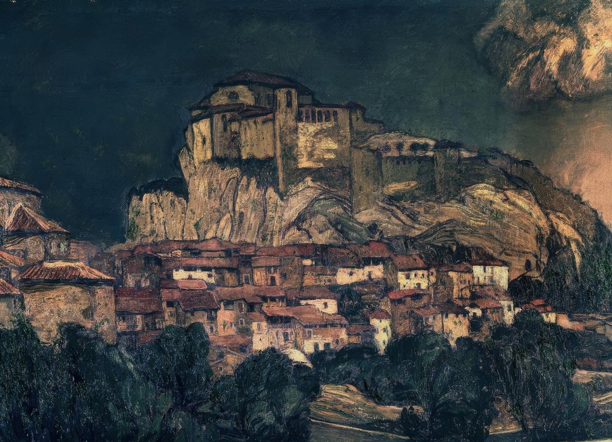 Landscape of Alquézar (detail) – 1916 by Ignacio Zuloaga y Zabaleta