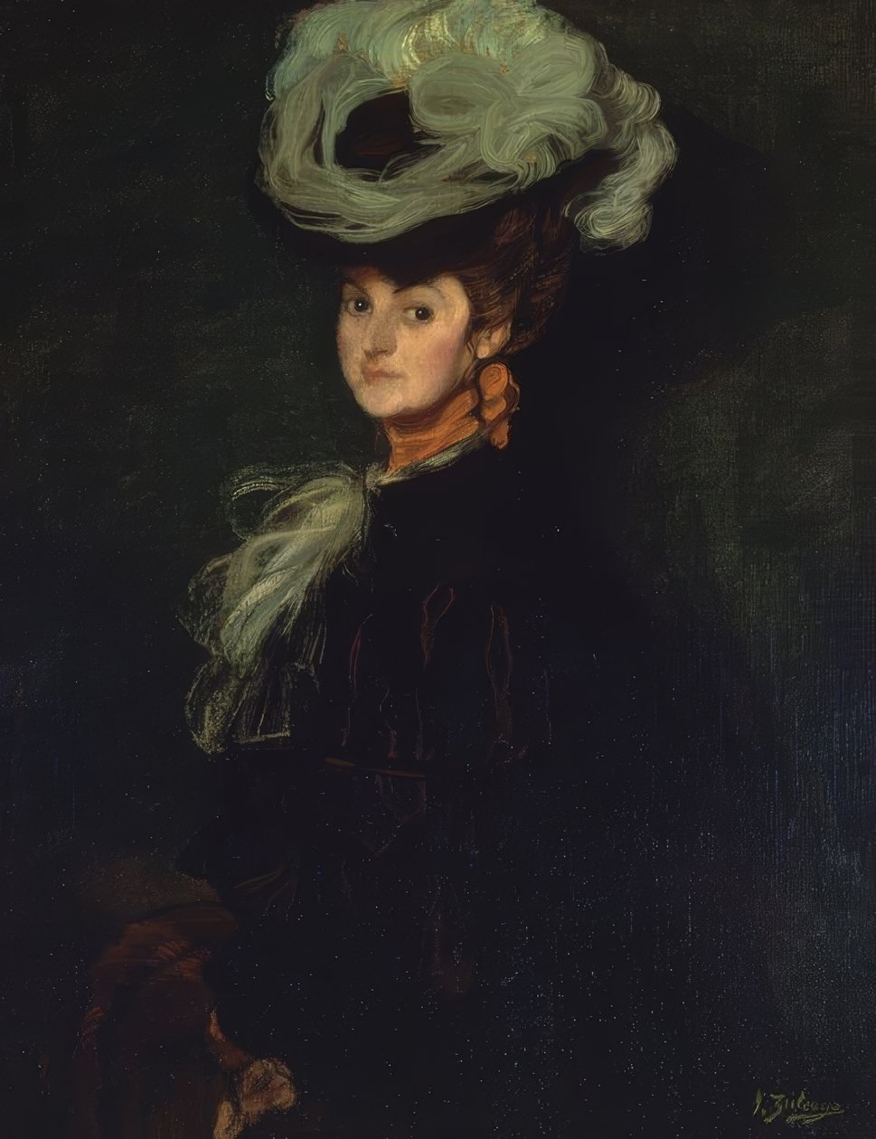 Portrait of Annie Bourdin – 1906 by Ignacio Zuloaga y Zabaleta