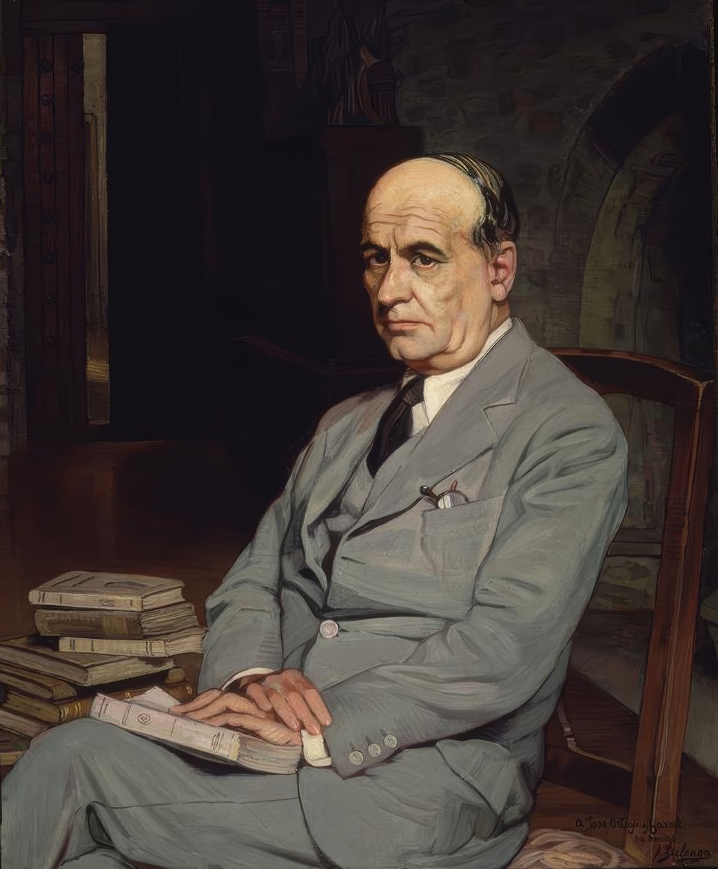 Portrait of José Ortega y Gasset – 1917 by Ignacio Zuloaga y Zabaleta