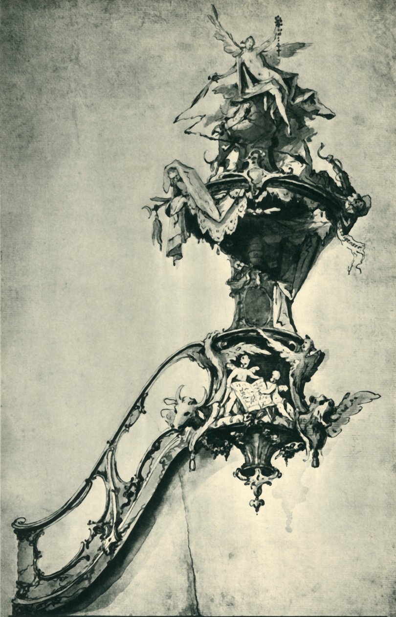 Design for a Pulpit, mid-late 18th century, 1943 by Ignatz Günther