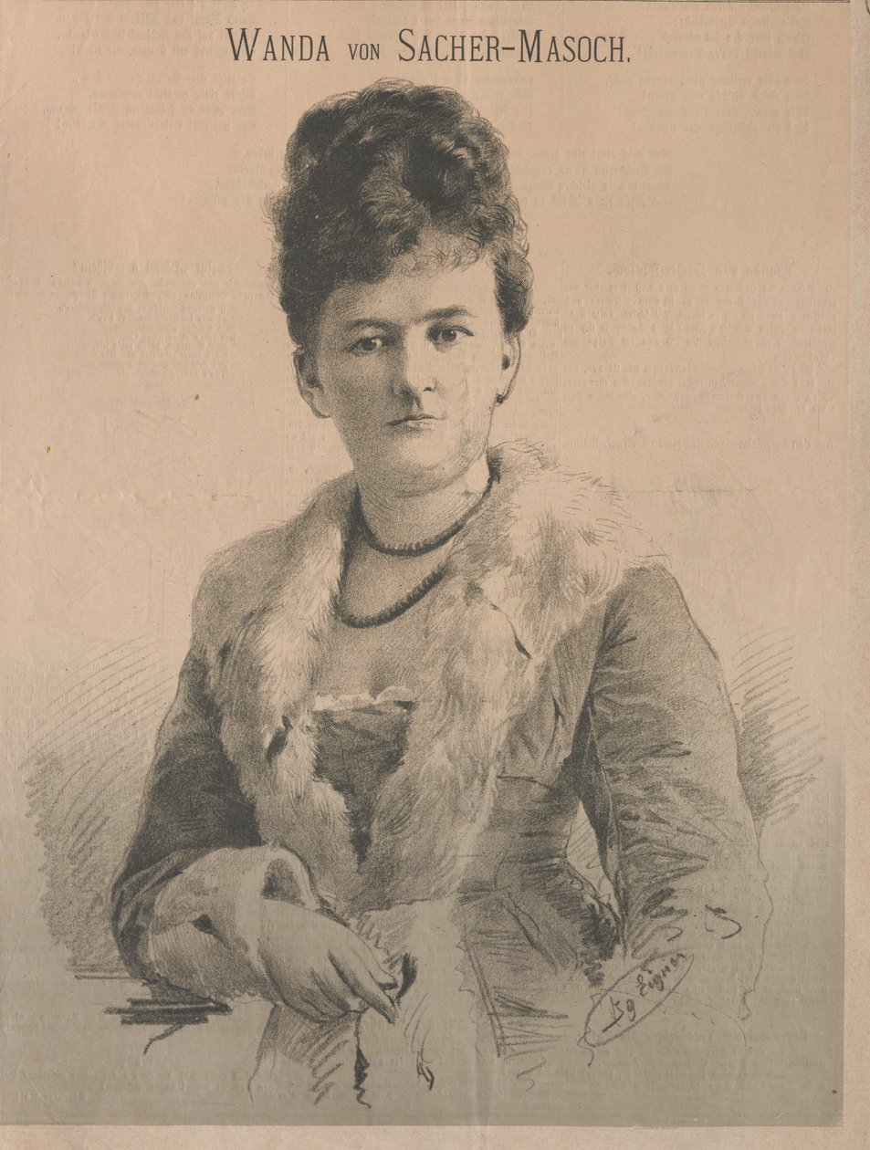 Writer Wanda von Sacher-Masoch, née Angelika Aurora Rümelin, 1879 by Ignaz Eigner