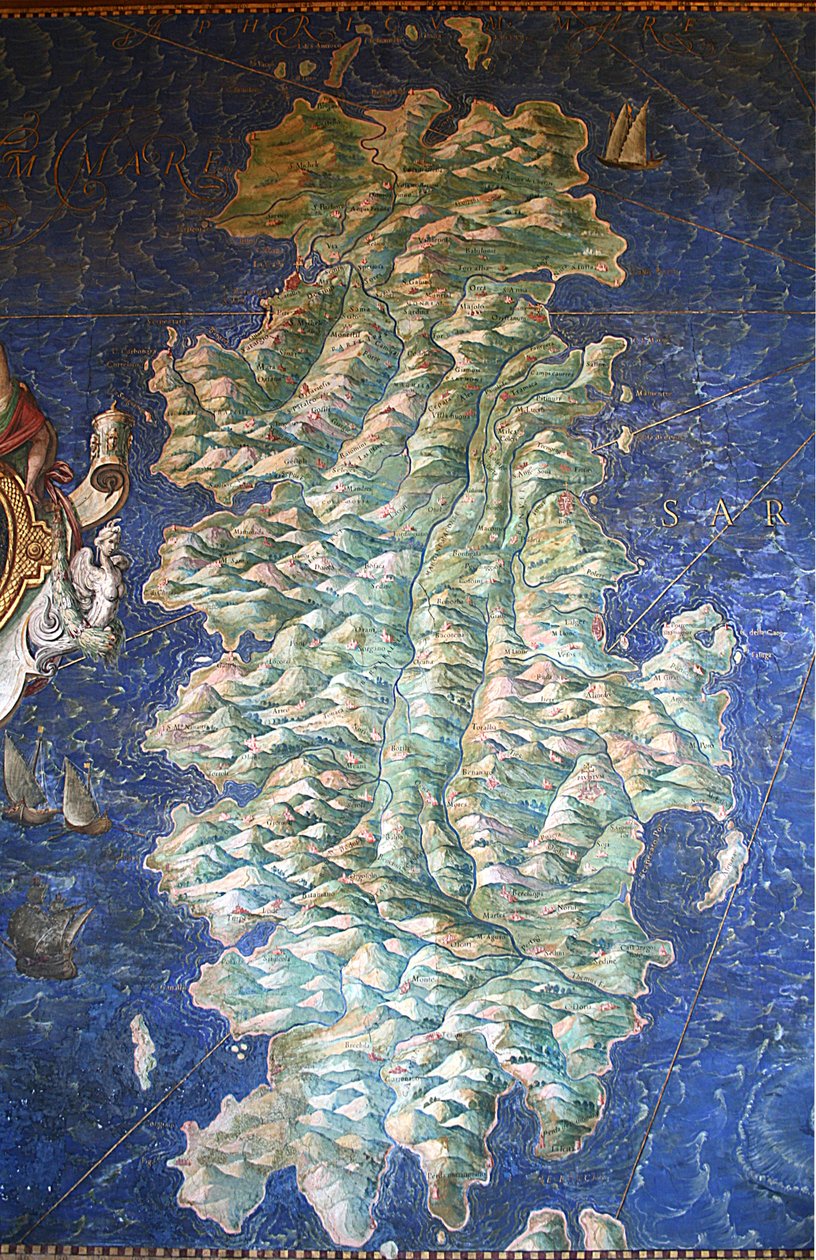 Map of Sardinia by Ignazio Danti