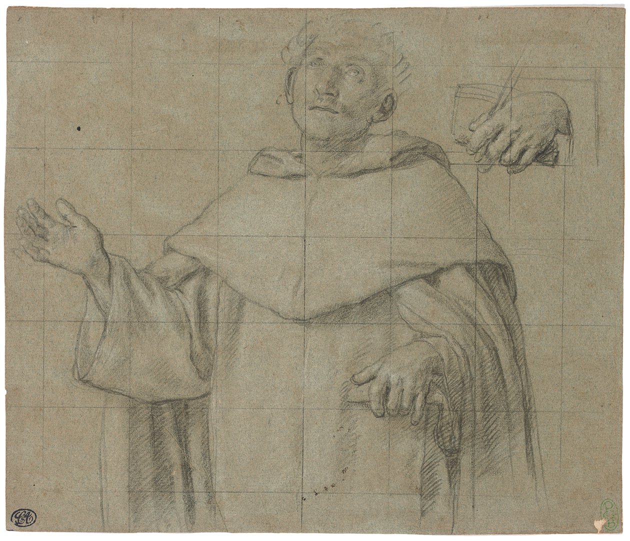 A Dominican Saint, Perhaps Saint Peter Martyr, Half-Length, Holding a Book by Il Sassoferrato