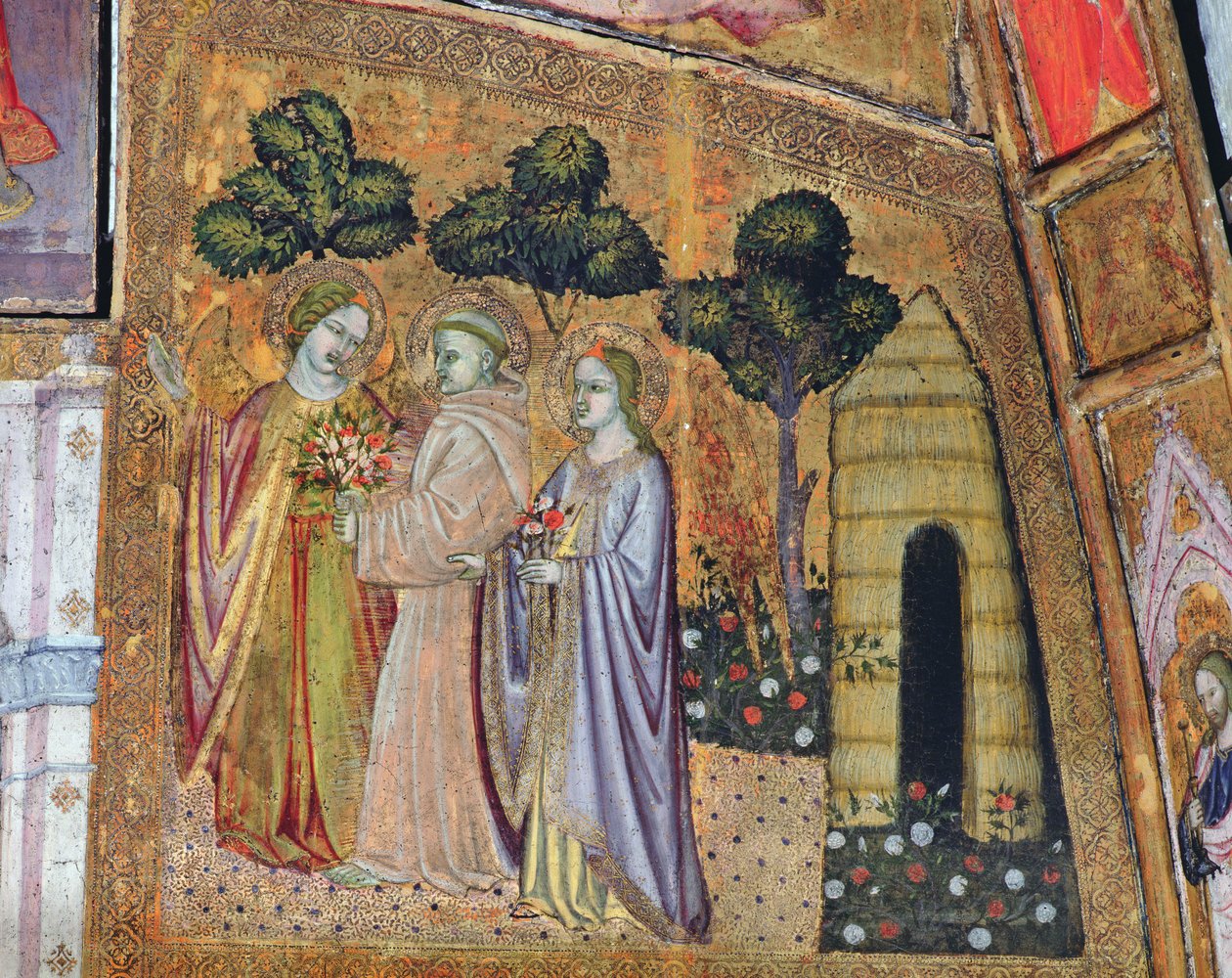 St Francis Accompanied by Two Angels by Ilario da Viterbo