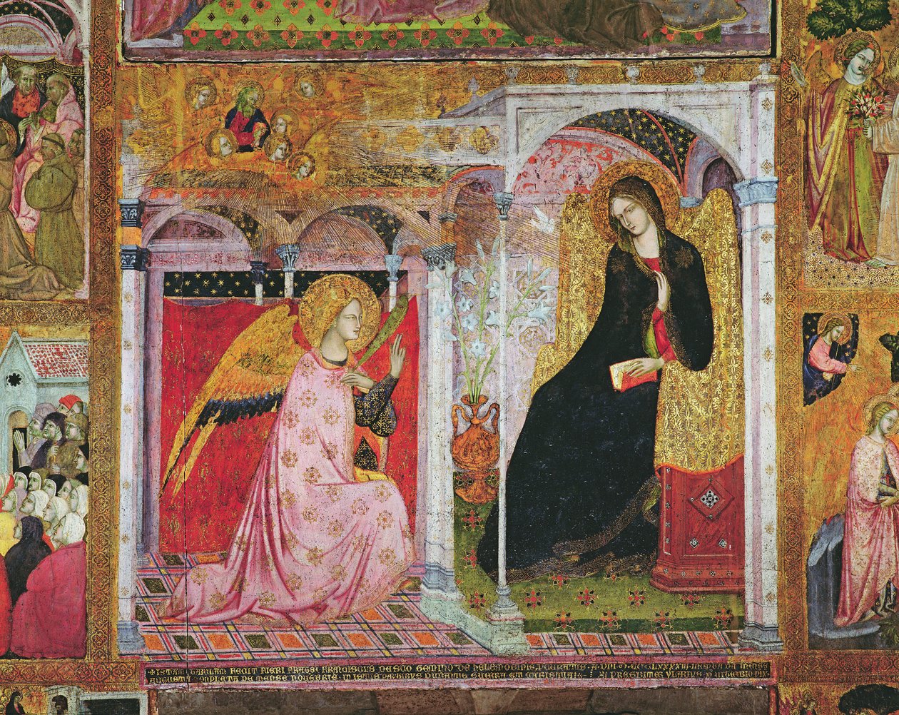 The Annunciation, Fresco from the Porziuncola by Ilario da Viterbo