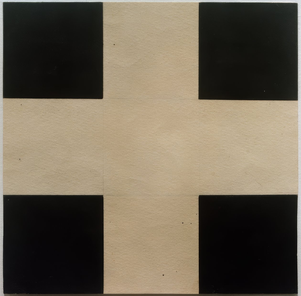 White Cross on Black Background by Ilja Grigorewitsch Tschaschnik