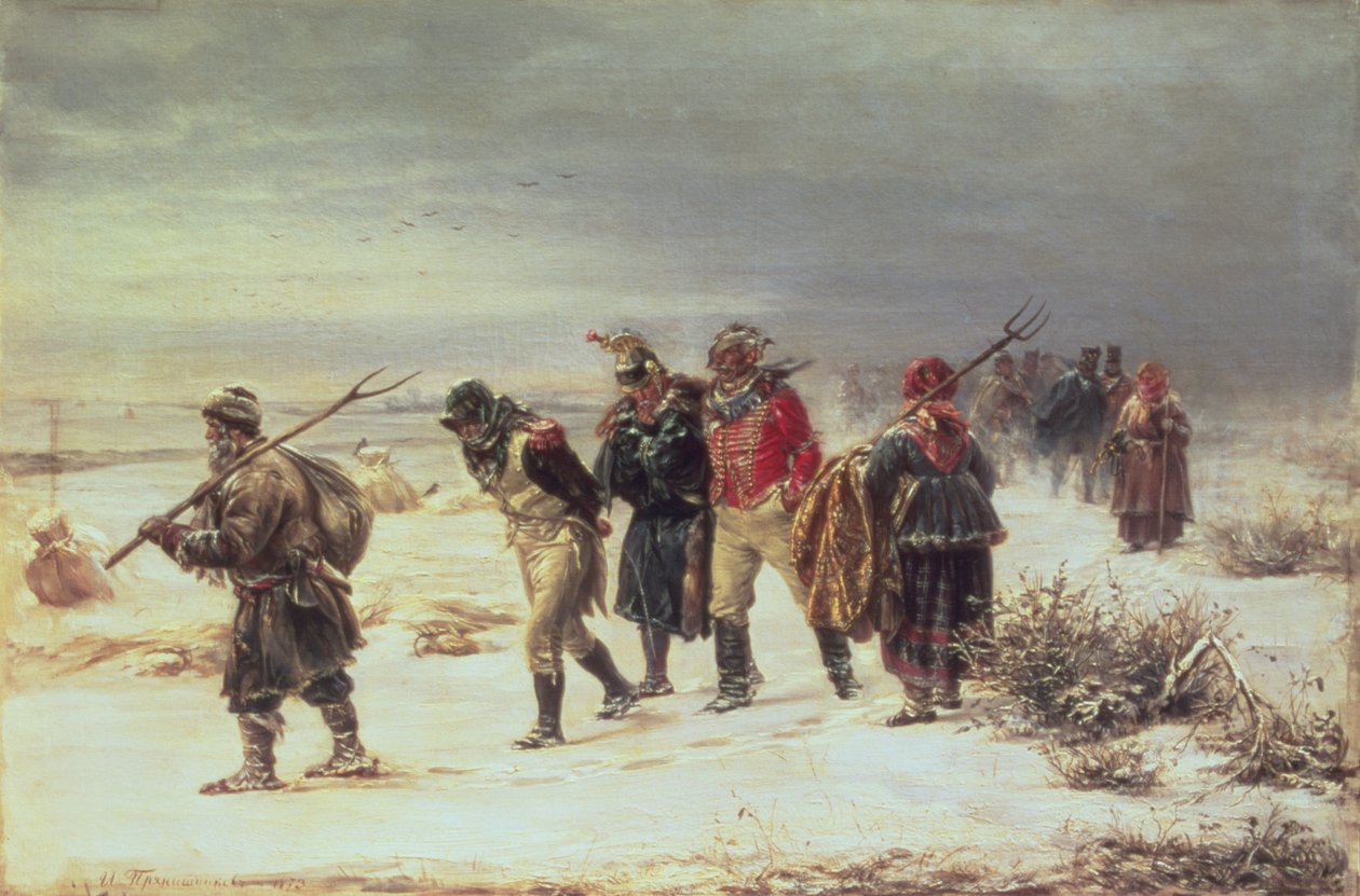 In the Year 1812 (The Retreat from Moscow) 1873 by Illarion Mikhailovich Pryanishnikov