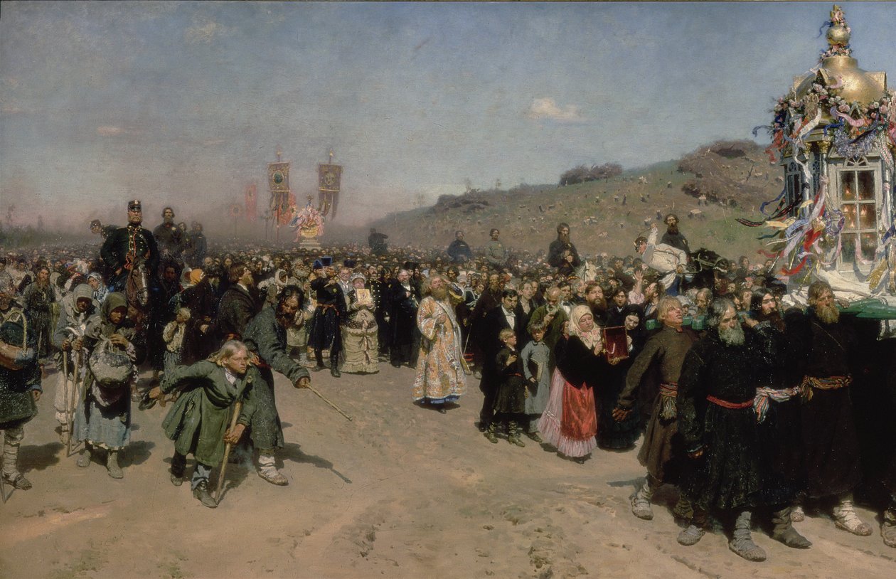 A Religious Procession in the Province of Kursk, 1880-83 by Ilya Efimovich Repin