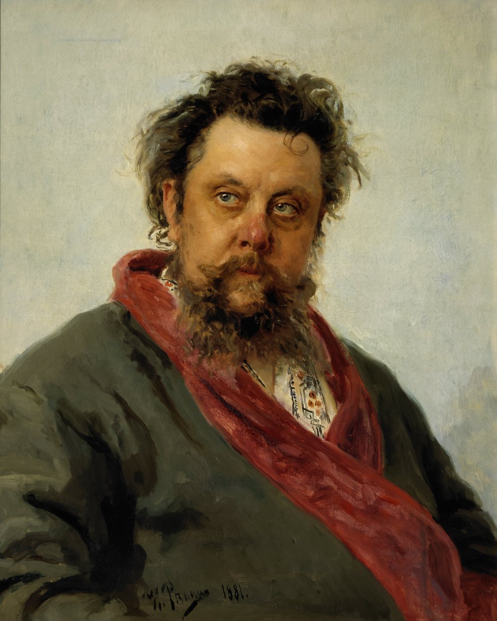 Portrait of M. P. Musorgsky by Ilya Efimovich Repin