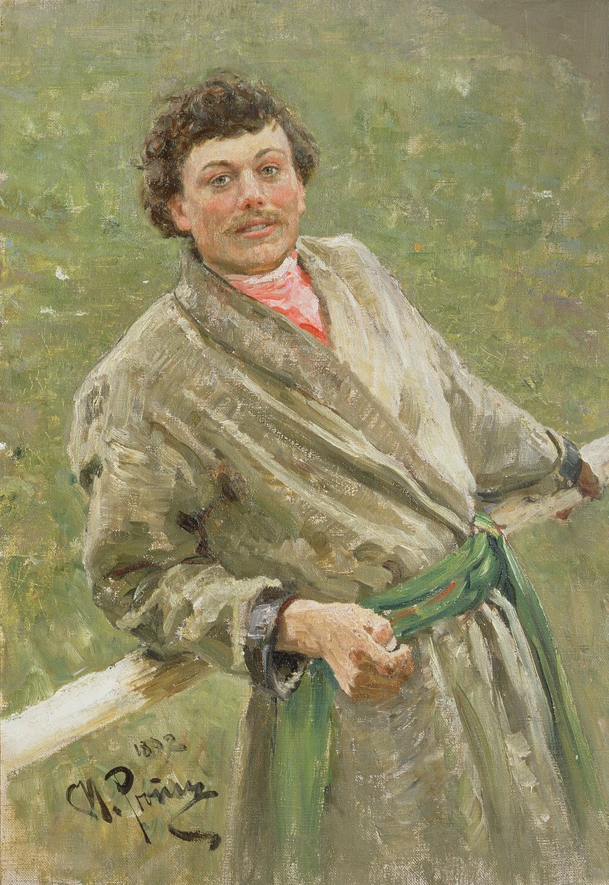 The Byelorussian, Portrait of the Peasant S. Shavrov by Ilya Efimovich Repin