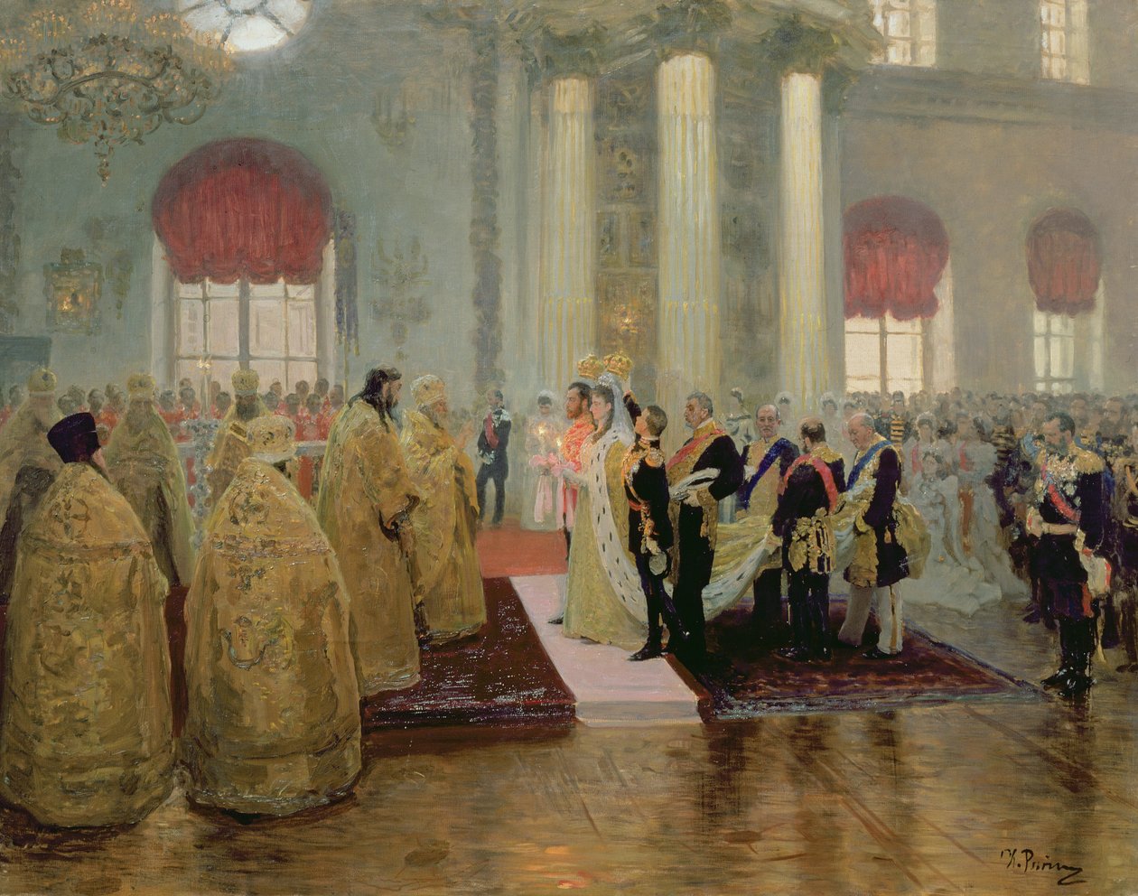 The Marriage of Tsar Nicholas II and Alexandra Feodorovna, 1894 by Ilya Efimovich Repin