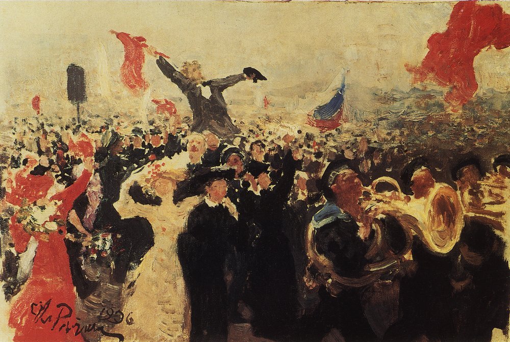 Demonstration on October 17, 1905 Sketch by Ilya Efimovich Repin