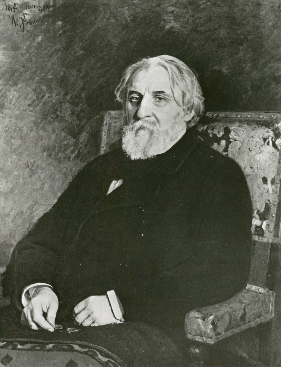 Portrait of Ivan Turgenev by Ilya Efimovich (after) Repin