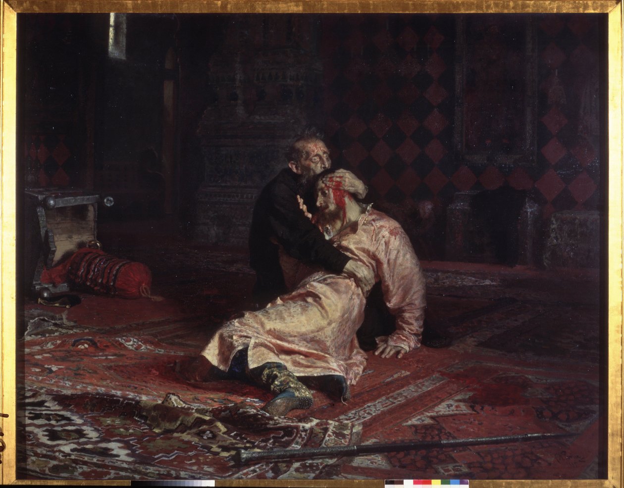 Ivan the Terrible and His Son Ivan on November 16, 1581 by Ilya Efimovich Repin