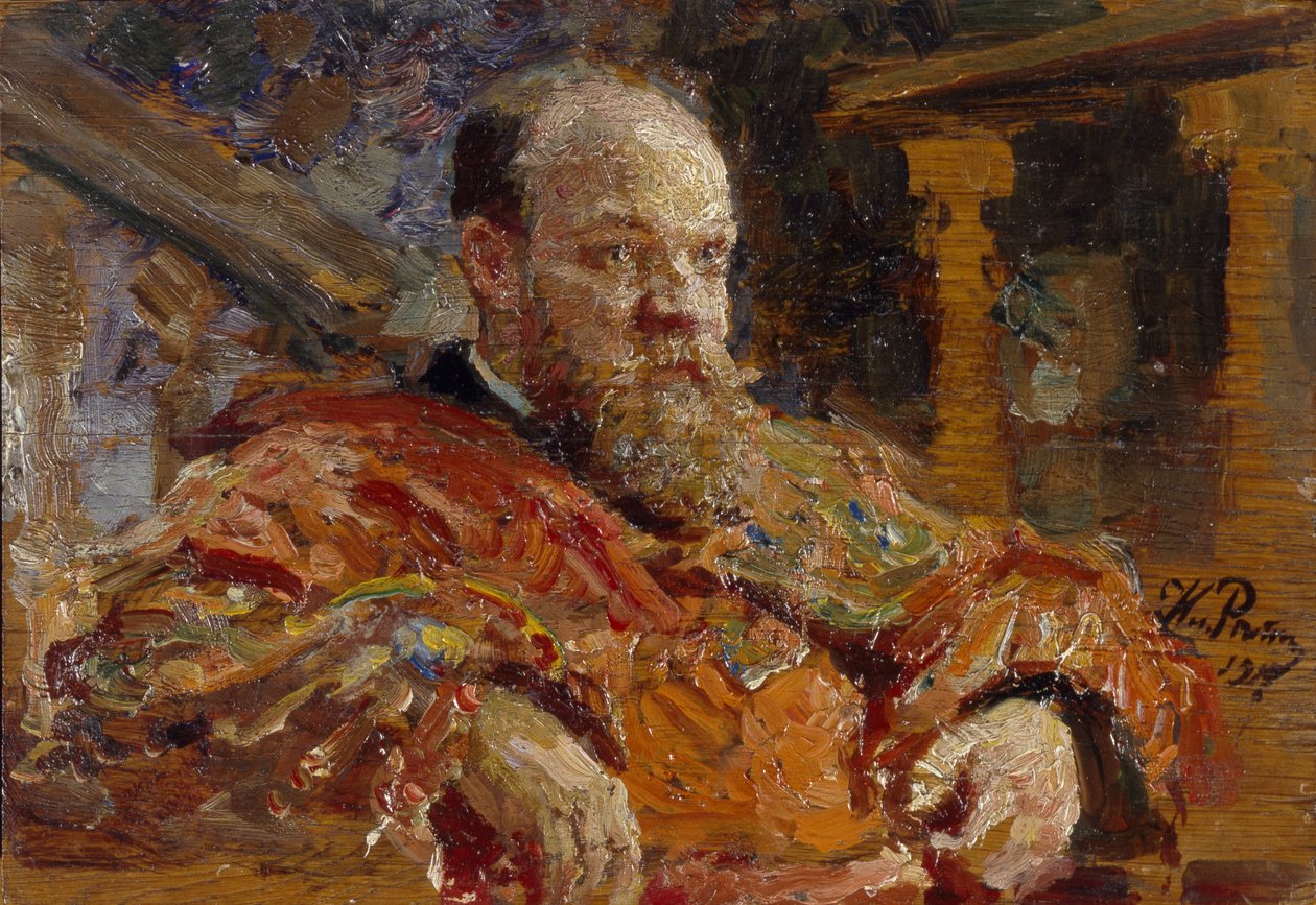 Portrait of Pavel Viktorovich Delarov 1851-1913, 1910 by Ilya Efimovich Repin