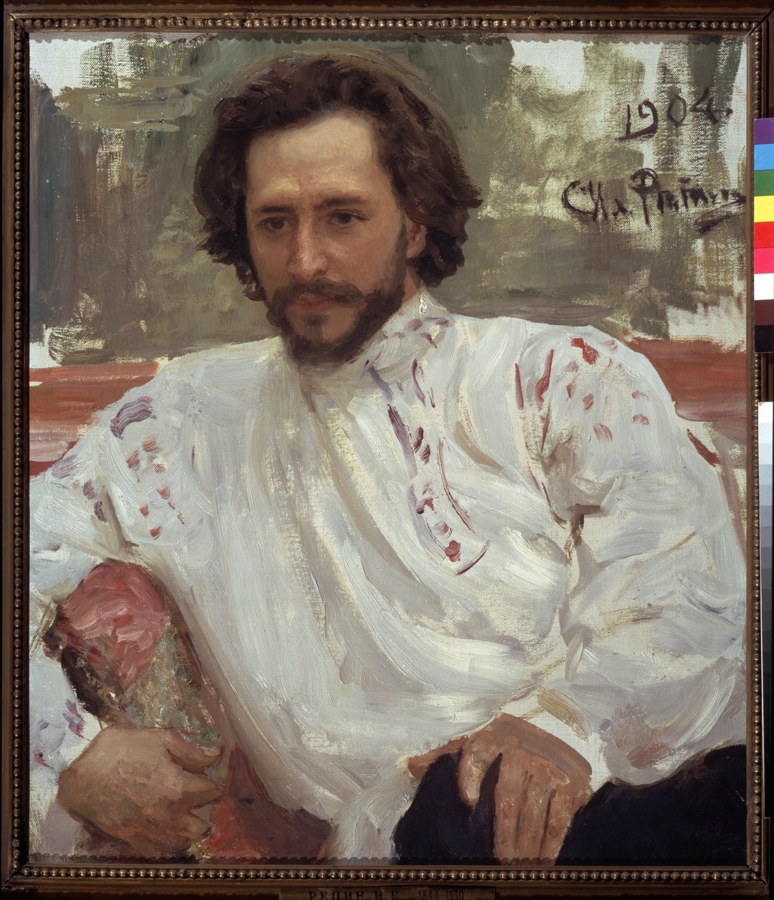 Portrait of writer Leonid Andreiev by Ilya Efimovich Repin