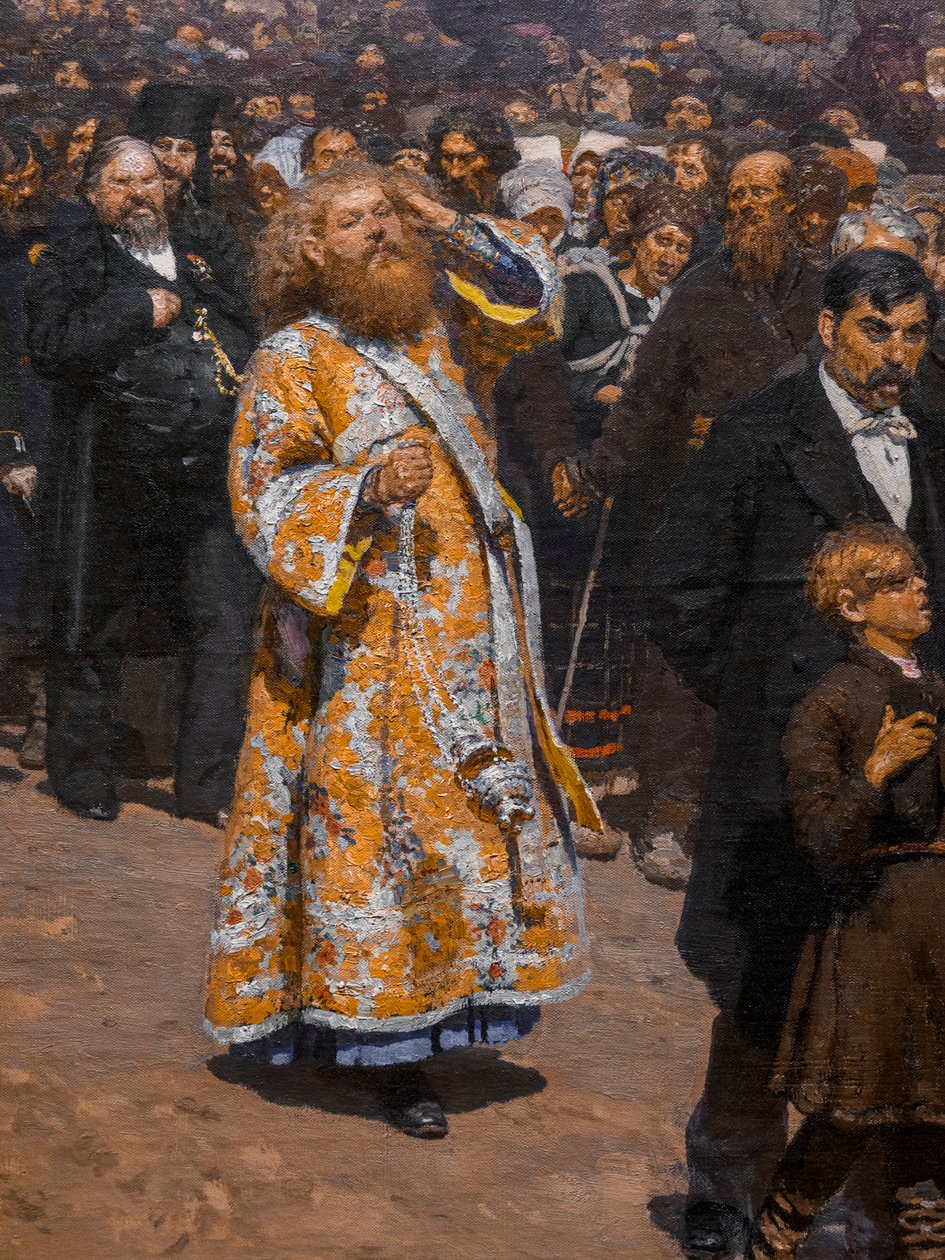 Religious Procession in the Kursk Province (detail) by Ilya Efimovich Repin