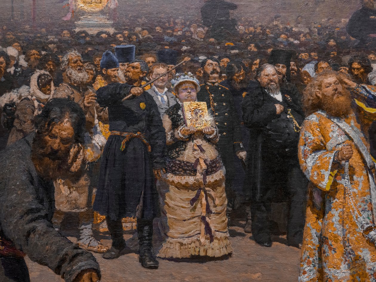 Religious Procession in the Kursk Province (detail) by Ilya Efimovich Repin