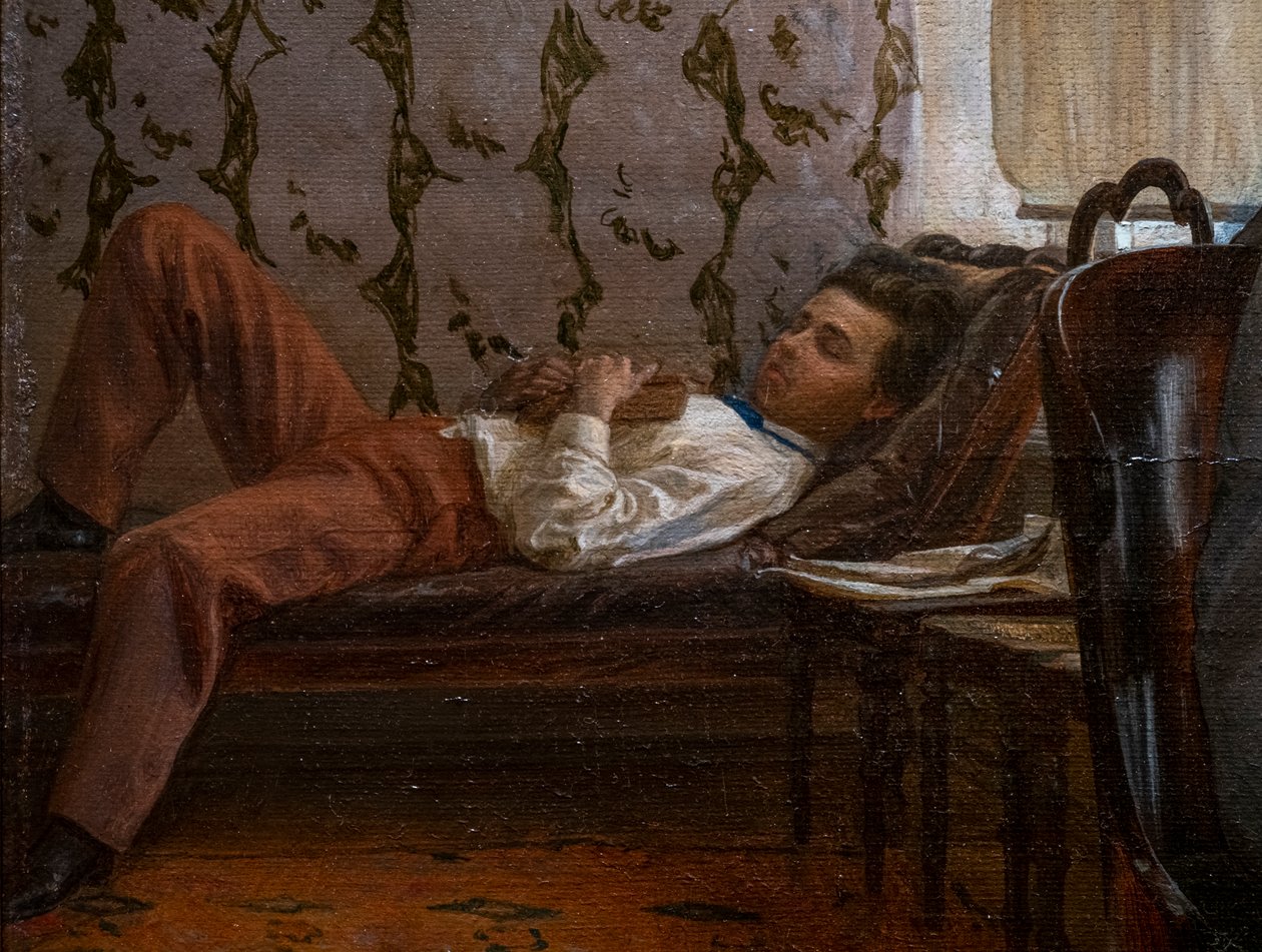 Students Preparing for an Exam (detail) by Ilya Efimovich Repin