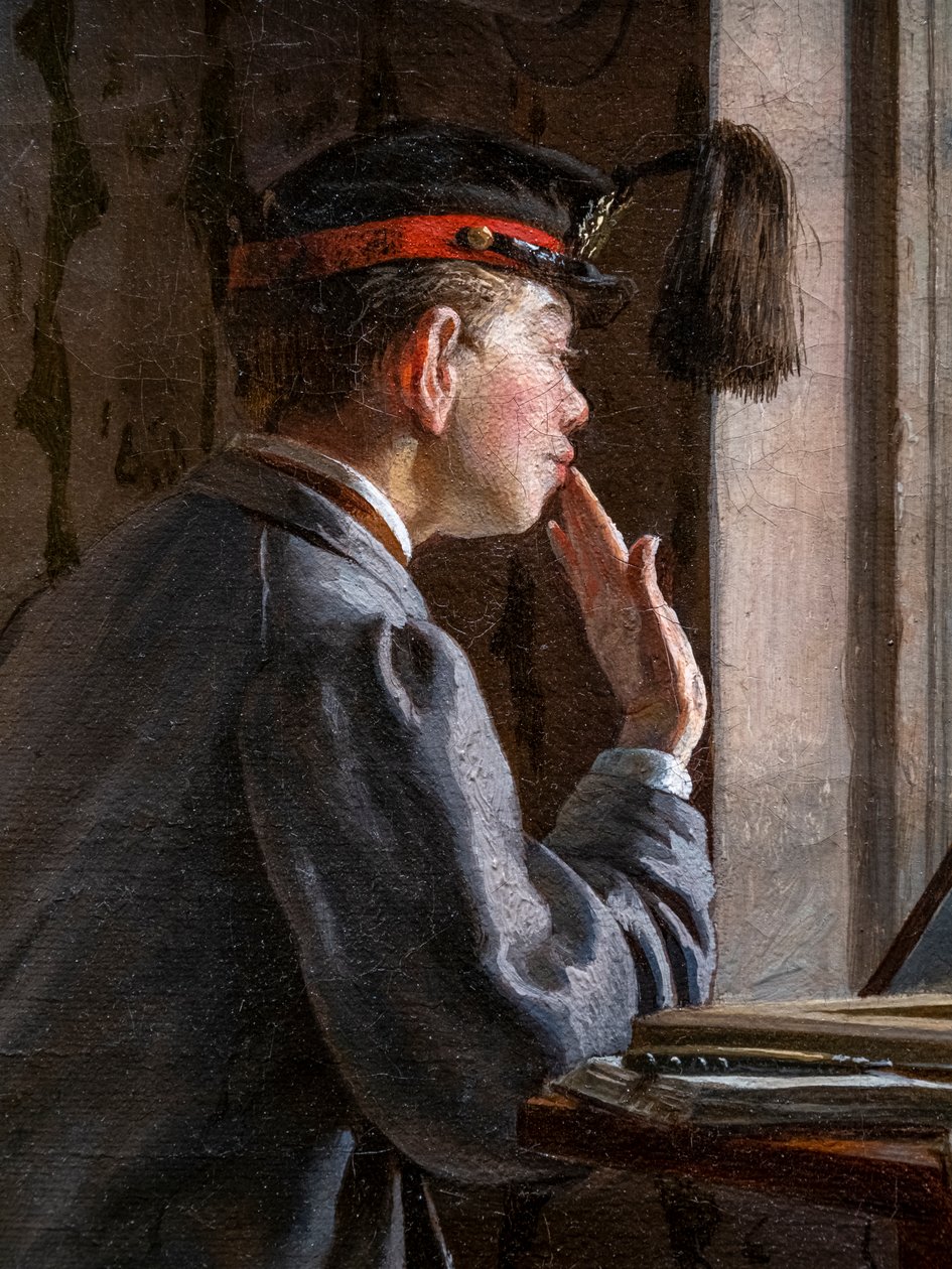 Students Preparing for an Exam (detail) by Ilya Efimovich Repin