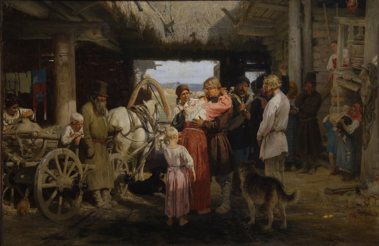 The Recruit Farewell by Ilya Efimovich Repin