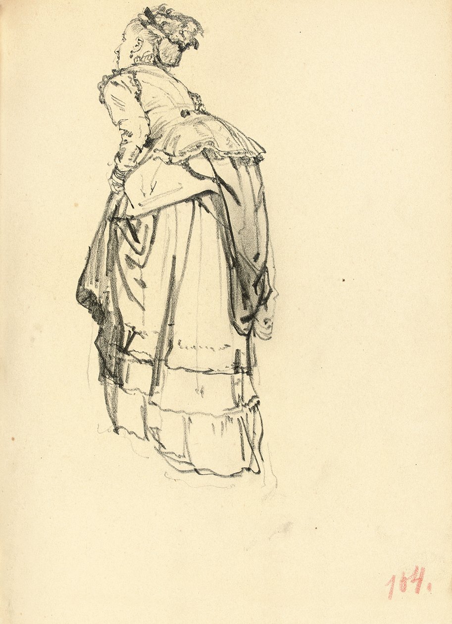 Woman in Dress from Behind by Ilya Efimovich Repin