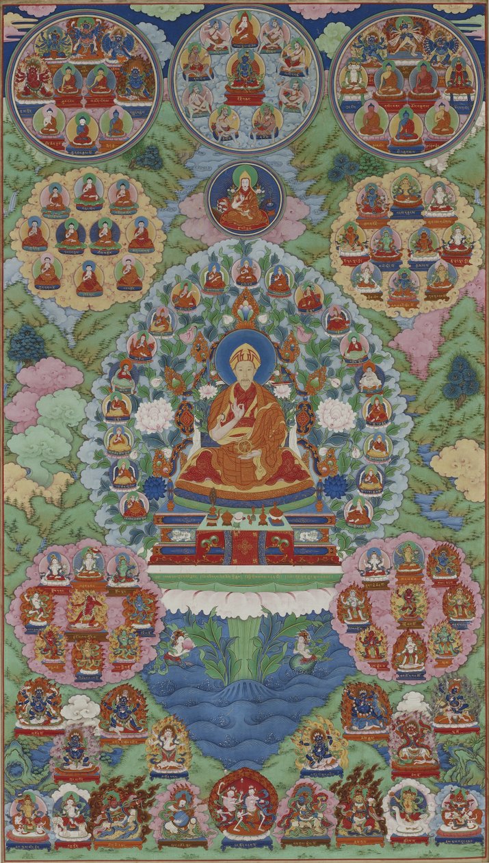 The Qianlong Emperor as Manjusri, the Bodhisattva of Wisdom, Qing Dynasty by Imperial Workshop