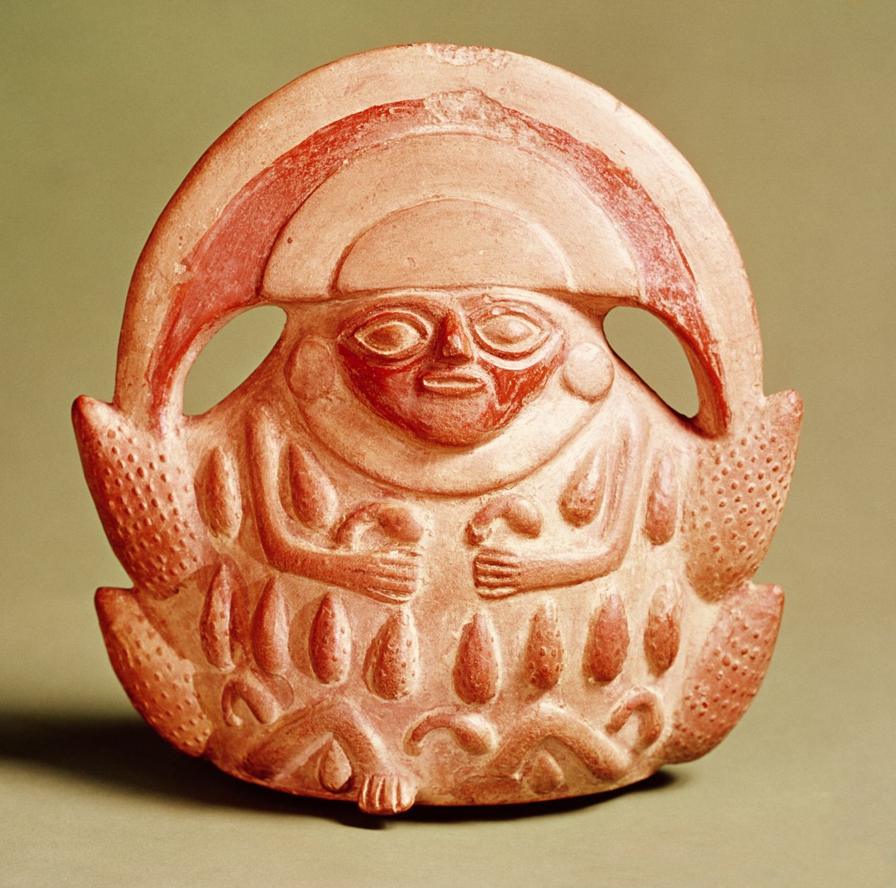 Inca Agricultural Deity Wearing a Moon Headdress and a Costume Decorated with Corn and Squashes, 16th Century by Incan