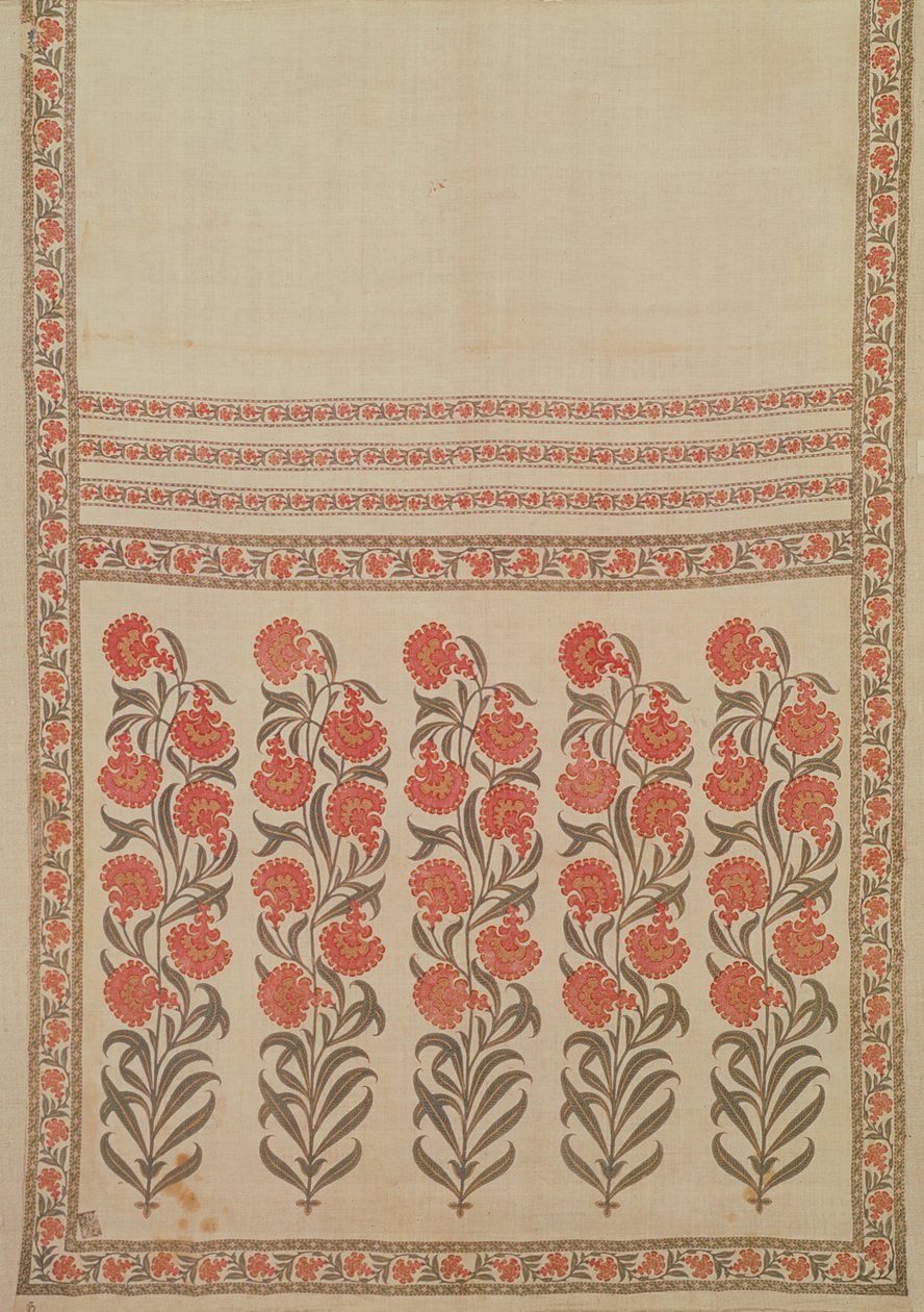 Stencilled and hand-painted cotton girdle, Rajasthan, India by Indian School