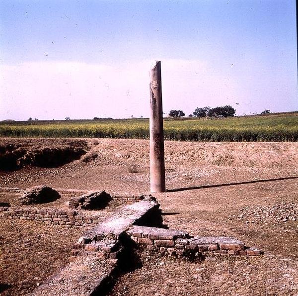 Pillar of Emperor Ashoka (c.264-223 BC) Mauryan by Indian