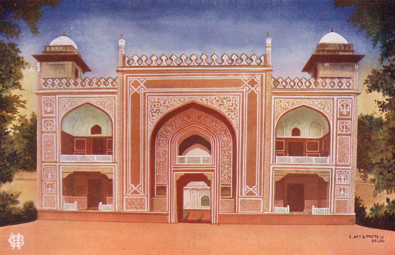 Agra: The Gate of the Mausoleum of Etmadudowla by Indian photographer