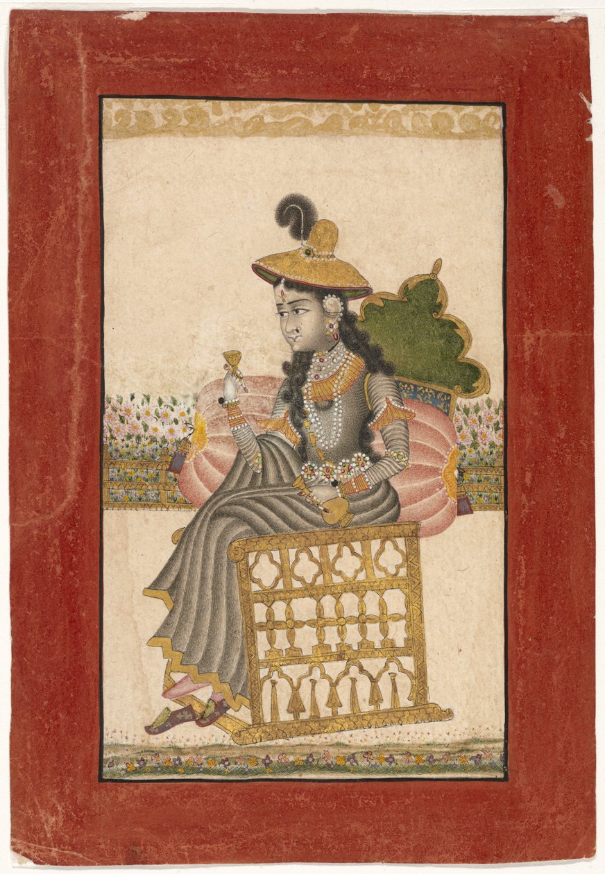 A Bejeweled Lady, Kota School, 1690-1720 by Indian School