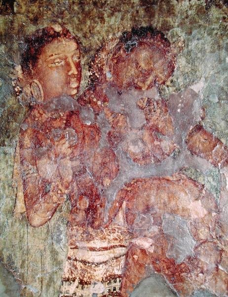 A Princely Couple, from the Interior of Cave 1 by Indian School