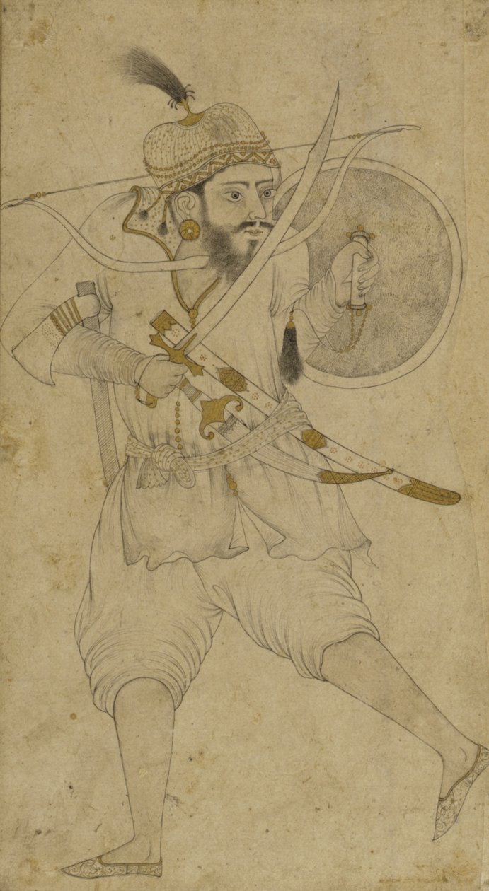 A Tatar Soldier, Ahmadnagar, Deccan Plateau by Indian School