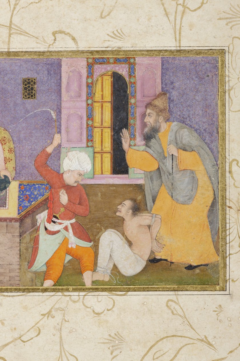 A prisoner is brought to justice (detail) by Indian School