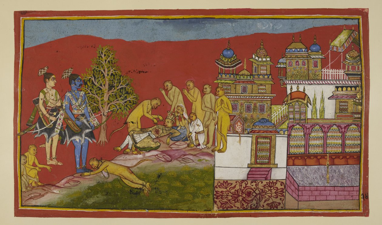 Outside the Palace, Bali Lies Dying by Indian School