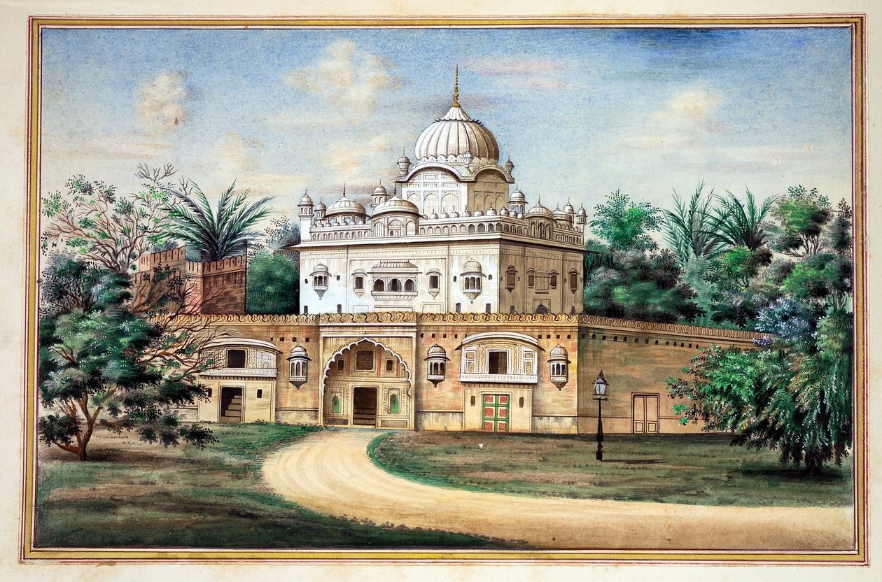 Akali Temple Amritsar, from The Kingdom of the Punjab, its Rulers and Chiefs, volume II by Indian School