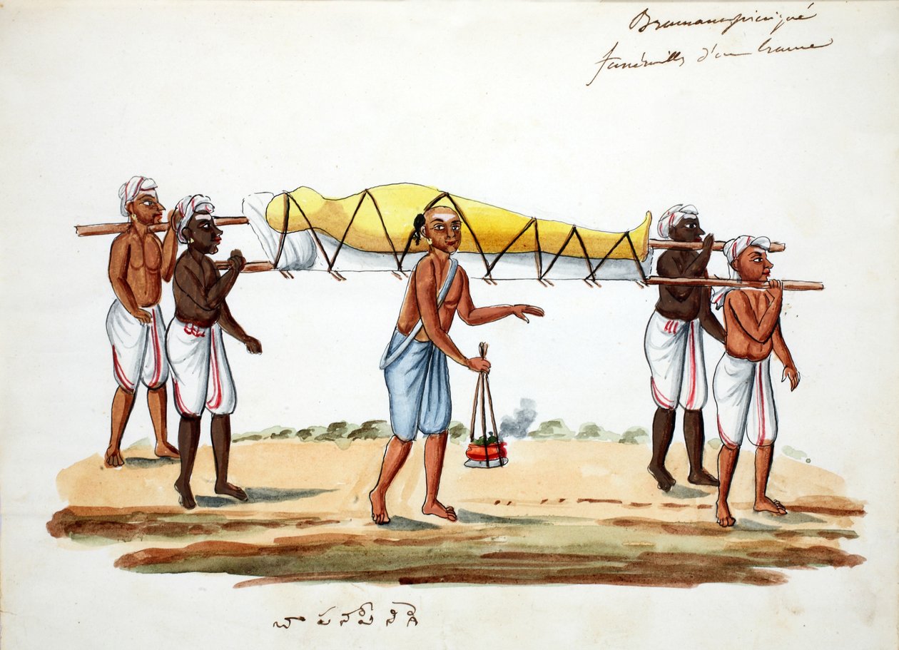 Brahman Funeral Procession by Indian School
