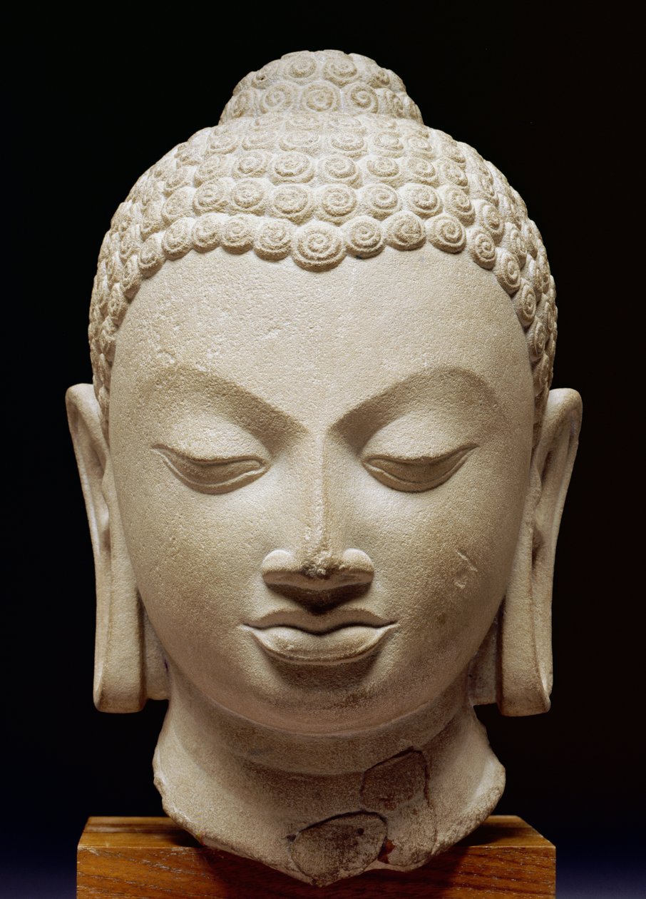 Buddha Head, Sarnath culture, 500 AD by Indian School