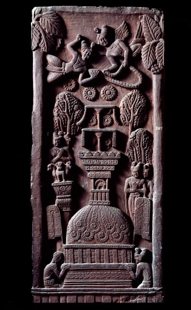 Buddhism: Mahaparinirvana, final nirvana, which occurs upon the death of the body of Buddha (detail) by Indian School