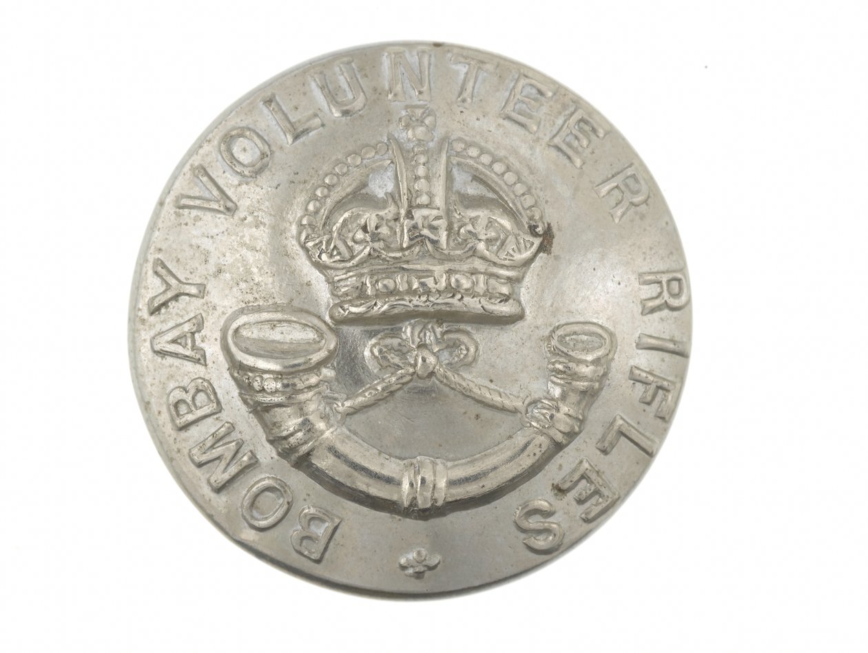 Button, Bombay Volunteer Rifles, 1901-1947 by Indian School