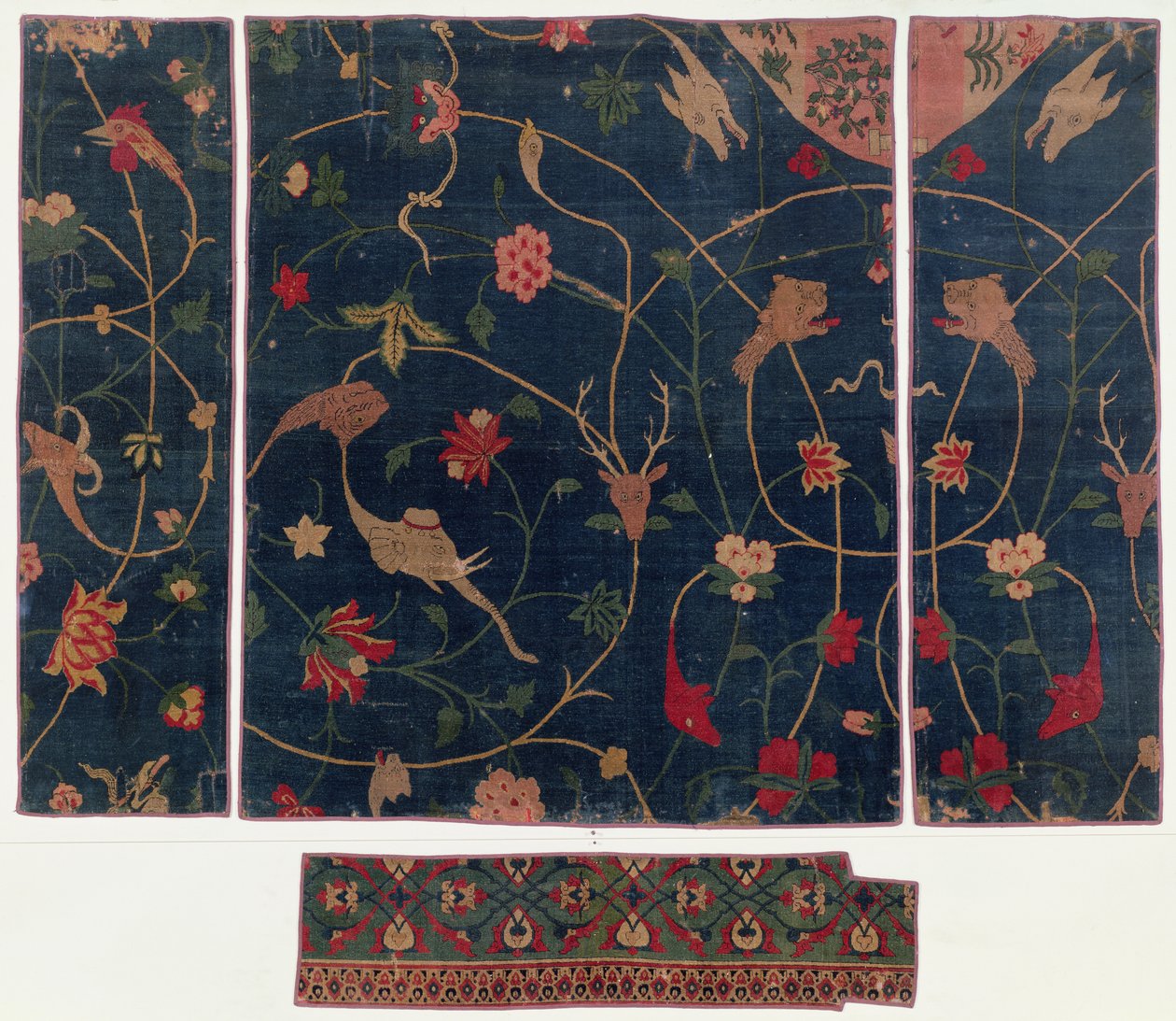 Carpet decorated with animals, Indian, 16th century by Indian School