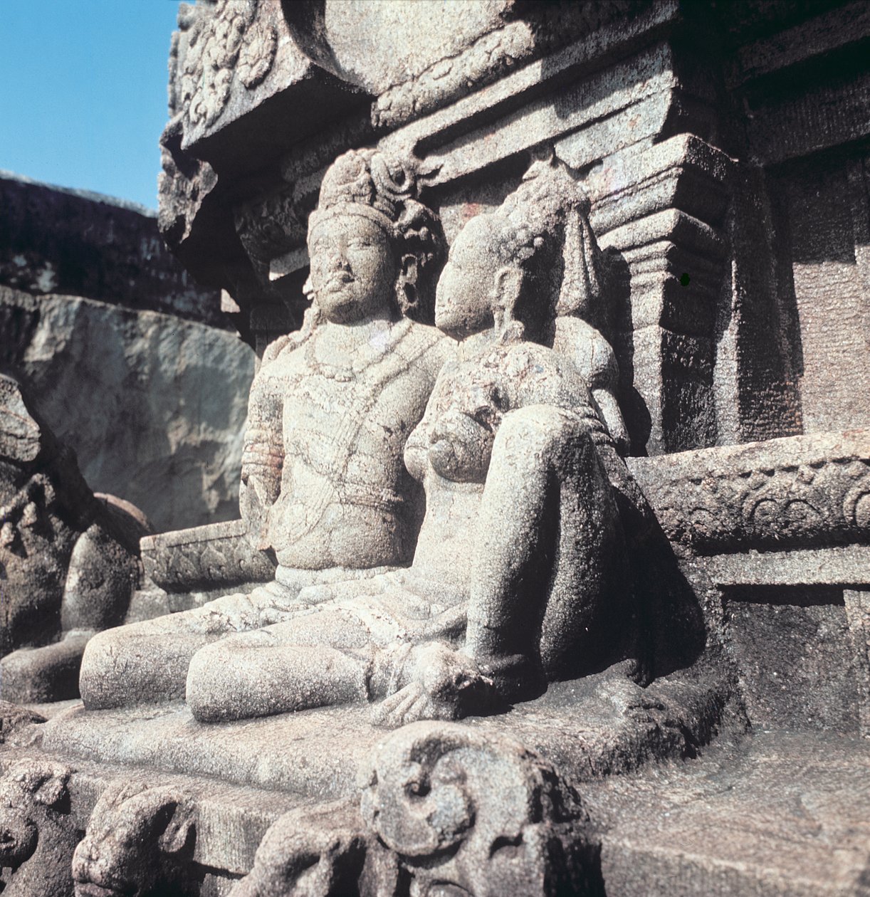 Carved figures of Shiva and Parvati, c.800 AD by Indian School